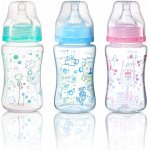 Baby Ono antikoliková lahvička se širokým hrdlem růžová 240 ml – Zboží Dáma