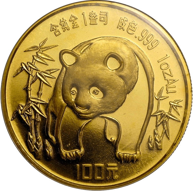 China Mint Zlatá mince Panda 1986 1 oz
