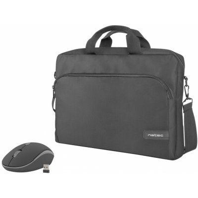 Natec set WALLAROO 2, brašna pro NB 15,6" + bezdrátová myš 1600 DPI (NTO-2051) – Zboží Živě
