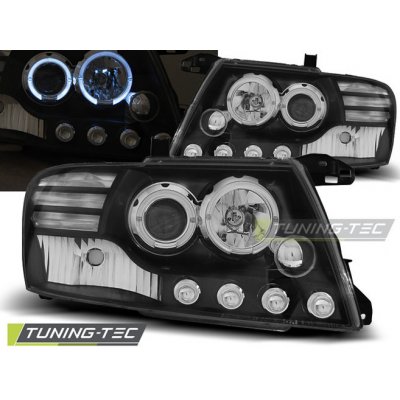 Tuning-Tec Přední čirá světla Mitsubishi Pajero III V60 (2000 - 2006) - černé - Angel Eyes – Hledejceny.cz