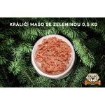 Maso od Amose BARF Králičí maso se zeleninou 500 g – Sleviste.cz