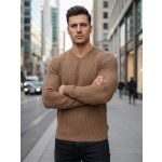 Dstreet pánský svetr WX2306z hnědá – Zboží Mobilmania