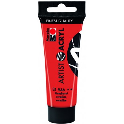 Artist Acryl akrylová barva 22 ml červená rumělka 936 – Sleviste.cz
