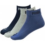Puma Sada tří párů ponožek v petrolejové šedé a tmavě modré – Zboží Mobilmania