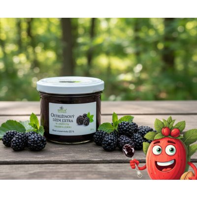 Grešík Ostružinový džem extra Se sníženým obsahem cukru 220 g – Sleviste.cz
