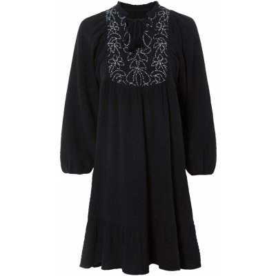 esmara Dámské mušelínové šaty z čisté bavlny černá – Zboží Dáma