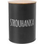 Orion dóza plech dřevo Strouhanka dekor Black 1,3 l – Zboží Mobilmania