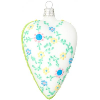 Nastrom Velikonoční vajíčko květované bílé 10x6 cm – Hledejceny.cz
