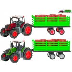 MikroTrading Traktor s vlečkou 50cm na setrvačník + 6ks sudů Zelená – Zboží Dáma