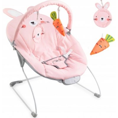 Divio vibrační lehátko houpátko židlička pro děti od narození králíček růžový – Sleviste.cz