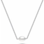 Brilio Silver Stříbrný dámský náhrdelník s pravou perlou NCL211W – Zboží Mobilmania