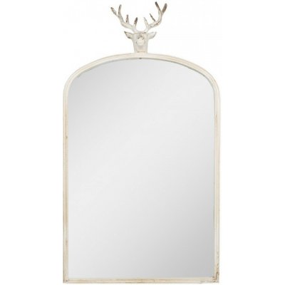 Clayre & Eef antik kovové s hlavou jelena Deer vintage 58 x 10 x 105 cm Béžové – Hledejceny.cz