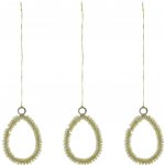House Doctor Velikonoční dekorace Beads Egg – set 3 ks, krémová barva, plast – Hledejceny.cz
