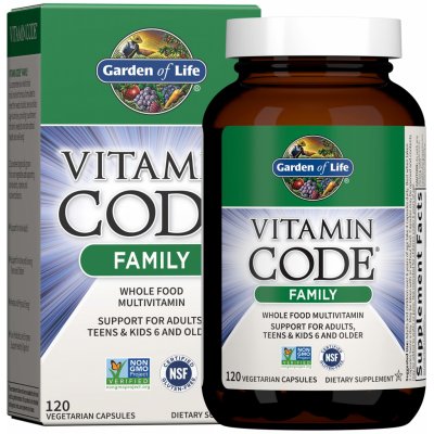 Garden of Life RAW Vitamin Code Family multivitamin pro celou rodinu 120 kapslí – Hledejceny.cz