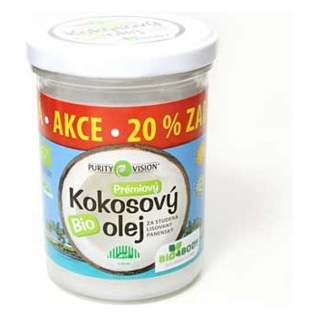 Purity Vision Bio Kokosový olej panenský 360 ml + 20%