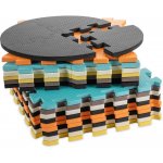 Ikonka Pěnová podložka na puzzle pro děti 9 ks černá-ecru – Zboží Dáma