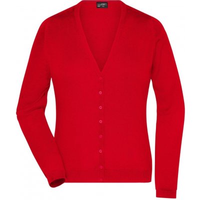 James & Nicholson bavlněný svetr JN660 červená – Zboží Mobilmania
