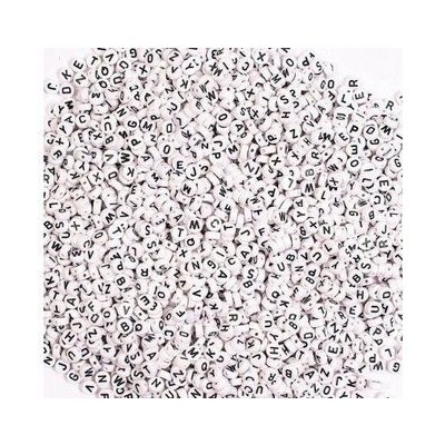 Playbox AB Plastové korálky navlékací s písmeny (500ks) bílé – Zbozi.Blesk.cz