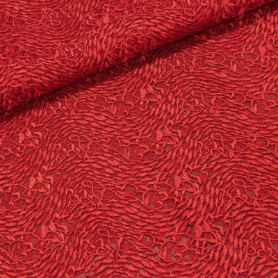 Šatovka / krajka B37765 elastická, červená, š.125cm (látka v metráži) – Zboží Dáma