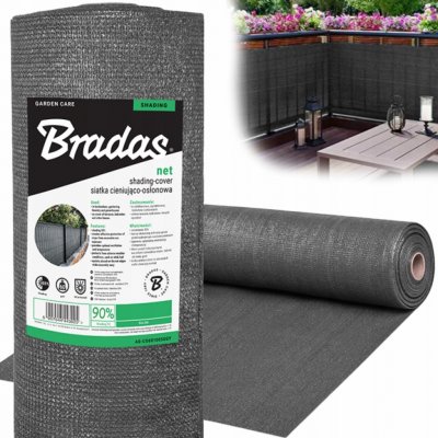 Bradas Stínící síť 90% 1,2 x 25m Grey – Zboží Mobilmania