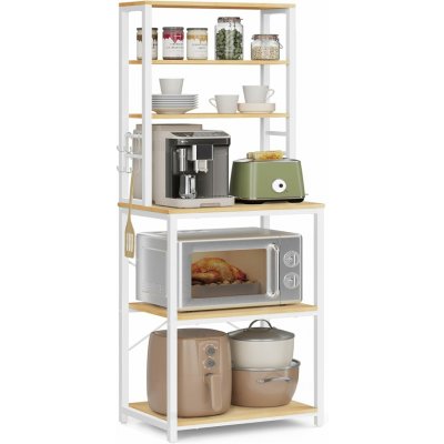 VASAGLE Kuchyňský regál 6 polic 60 x 167 x 40 cm buk – Sleviste.cz