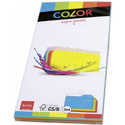 Barevné obálky ELCO C6/5 ( DL ) - mix 5 barev á 4 obálky – Zbozi.Blesk.cz