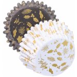 PME Košíčky Vánoční Zimní Zlaté listí 50x30 mm 30 ks – Zboží Dáma