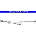 Lanko ruční brzdy ATE 24.3727-0186 (AT 580186) | Zboží Auto