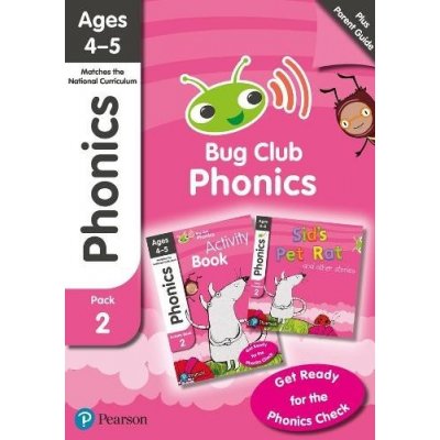 Bug Club Phonics Learn at Home Pack 2, Phonics Sets 4-6 for ages 4-5 Six stories + Parent Guide + Activity Book