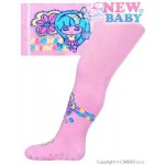 New Baby punčocháčky s ABS světle růžové flower princess – Zboží Dáma