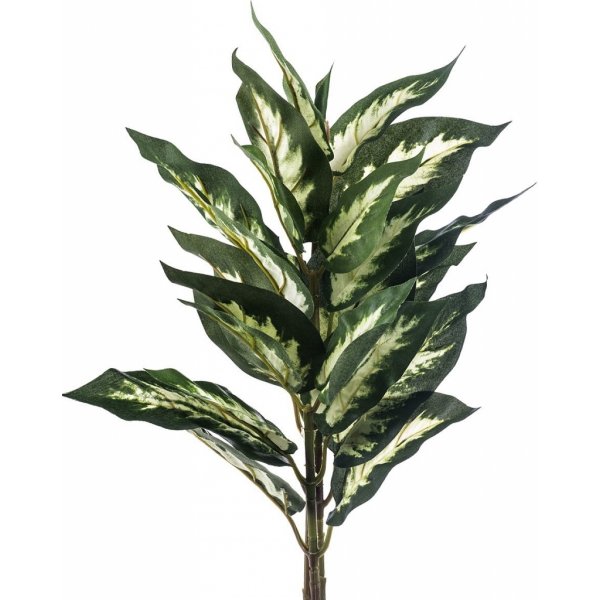 Květina Umělá mramornatka skvrnitá, zeleno-krémová, 45 cm, HTH