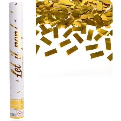 Vystřelovací konfety zlaté 60 cm – Zboží Dáma