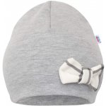 New Baby Kojenecká čepička s šátkem na krk Missy šedá – Zboží Dáma
