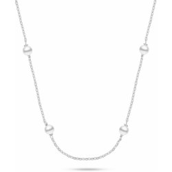 Brilio Silver Jemný stříbrný náhrdelník s majorica perlami NCL141W