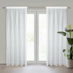 EUROFIRANY ZÁCLONA NA PÁSCE ALEXI 140X280 CM BÍLÁ – Zboží Mobilmania