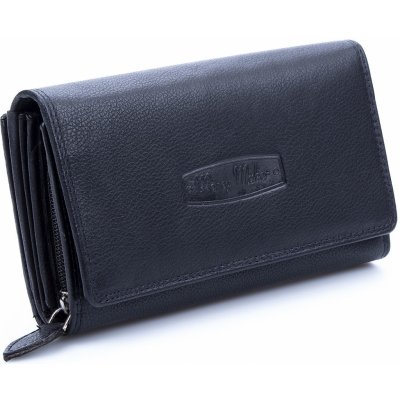 Money Maker Kvalitní dámská kožená 12137B černá – Zboží Dáma