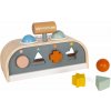 Dřevěná hračka Janod zatloukačka a třídění tvary a barvy série Cocoon
