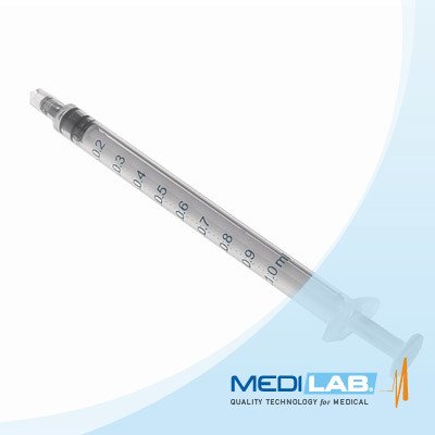 Medilab JIS 1ml insulin stříkačka bez jehly 100ks