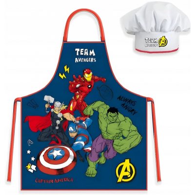 BrandMac Chlapecká zástěra AVENGERS set s čepicí modrá – Hledejceny.cz