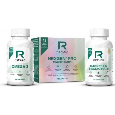 Reflex Nutrition Nexgen Pro 90 kapslí + Reflex Omega 3 90 kapslí + Reflex Magnesium 90 kapslí