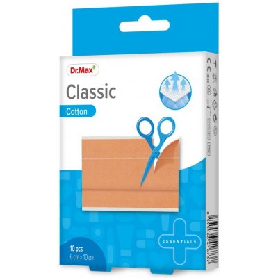 Dr.Max Classic Cotton 6 cm x 10 cm náplast 10 ks – Zbozi.Blesk.cz