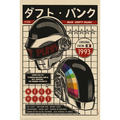 Plakát, Obraz - Duo Daft Punk, 61.5 × 91 cm – Sleviste.cz
