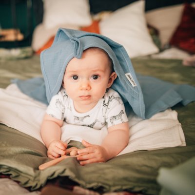 Tulimese Osuška mušelínová modrá 85 x 85 cm – Sleviste.cz