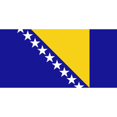 Státní vlajka Bosna a Hercegovina tištěná venkovní Alerion – Hledejceny.cz
