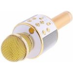 Bezdrátový karaoke mikrofon WS 858 Zlatý – Hledejceny.cz
