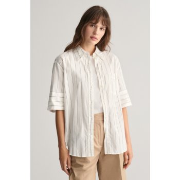Gant rel luxury oxford stripe ss shirt bílá