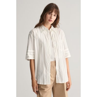 Gant rel luxury oxford stripe ss shirt bílá