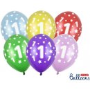 PartyDeco balónky barevné metalické 1. narozeniny náhodné