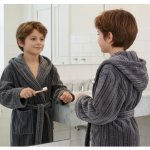 Chlapecký župan Wolf (proužek) - šedá – Zboží Dáma