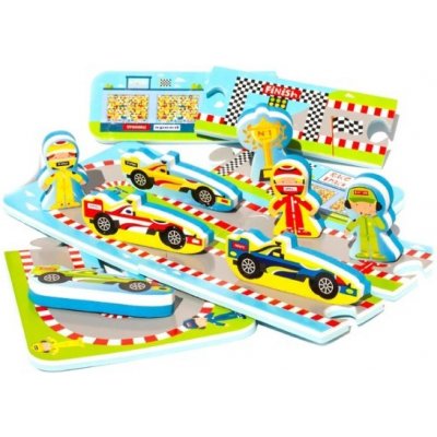 MEADOW KIDS Puzzle do vany bazénku Automobilový závod 15ks – Hledejceny.cz